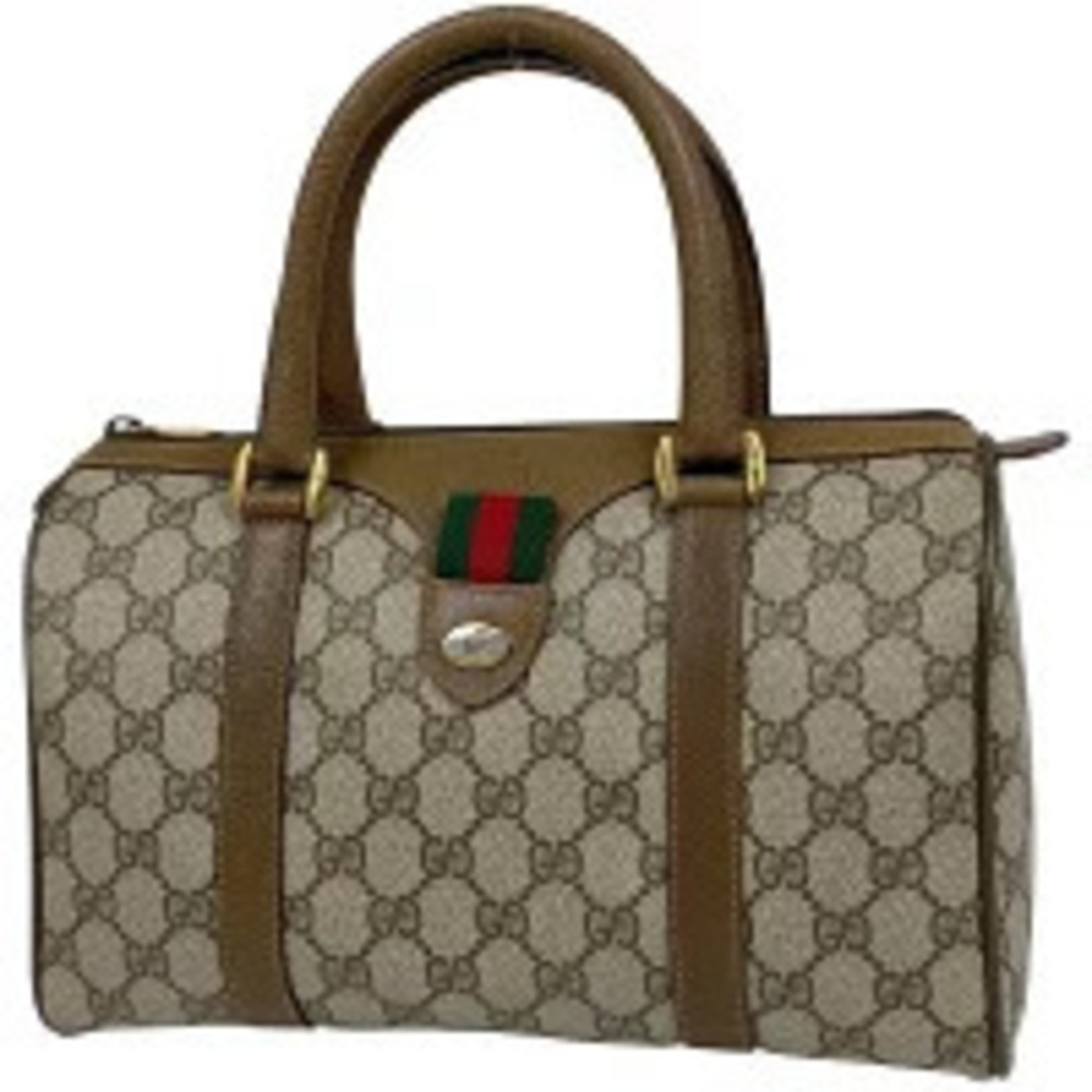 Gucci GG Handbag Sherry Web Canvas Beige Brown